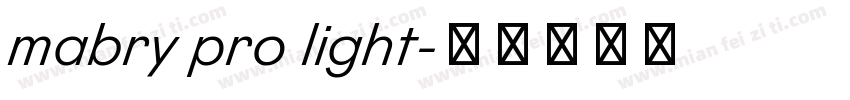 mabry pro light字体转换